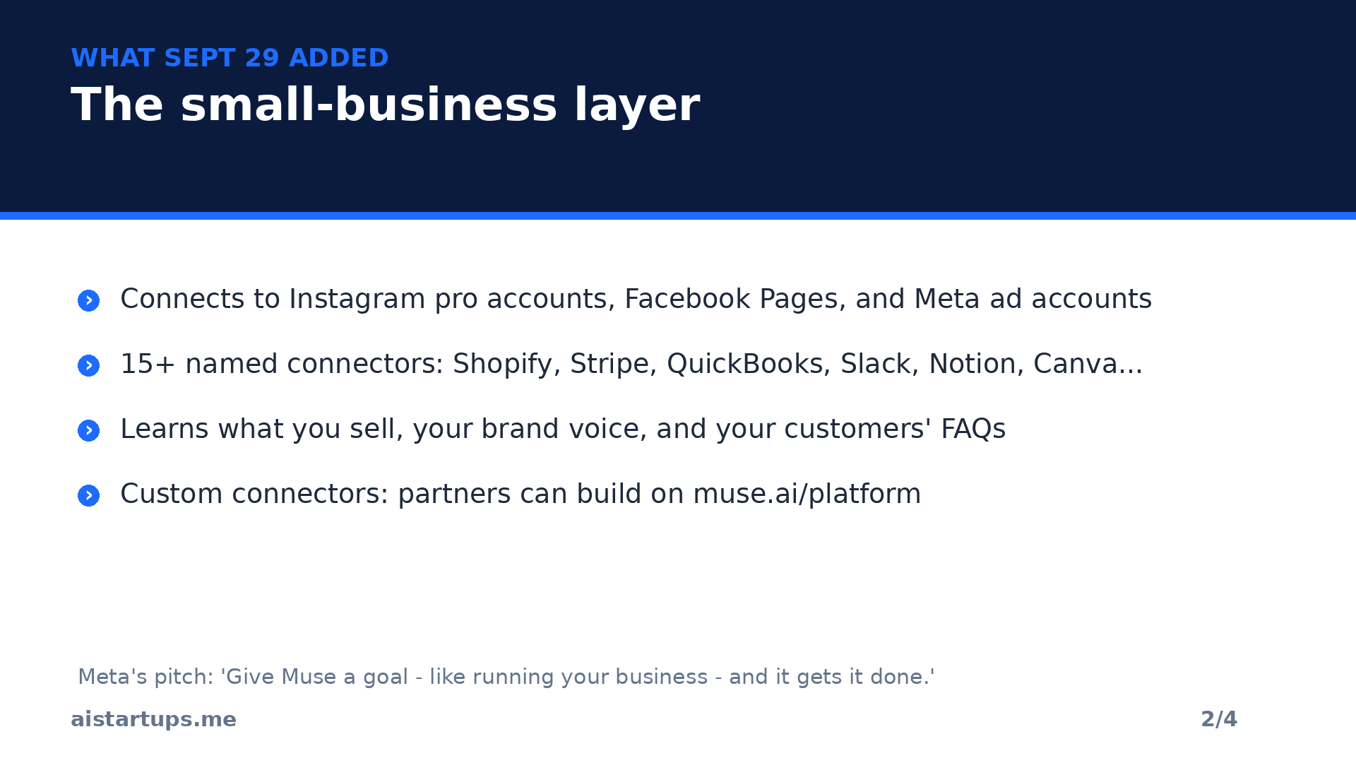 Slide: What the September 29 small-business launch added
