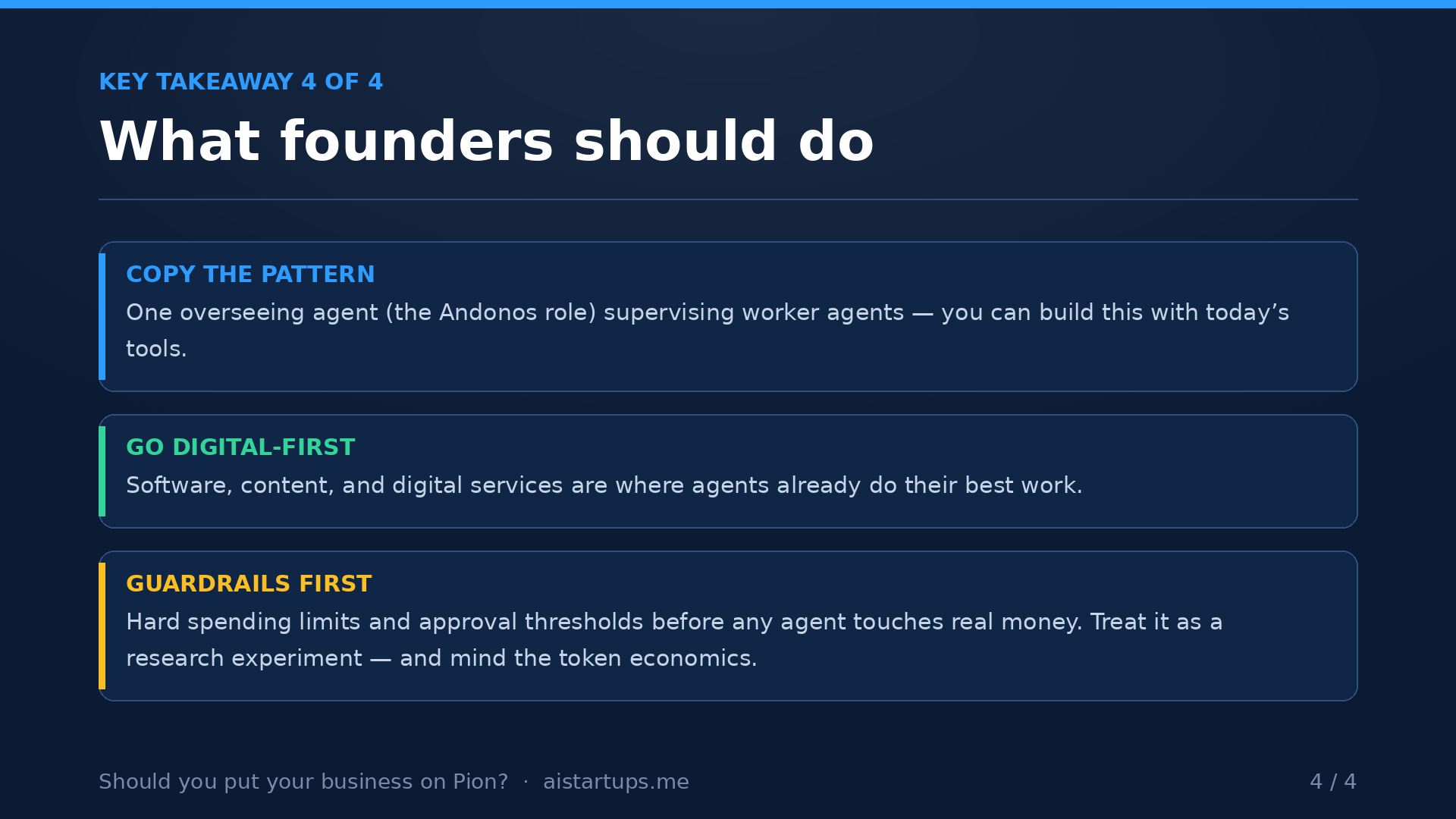 Slide 4: What founders should do