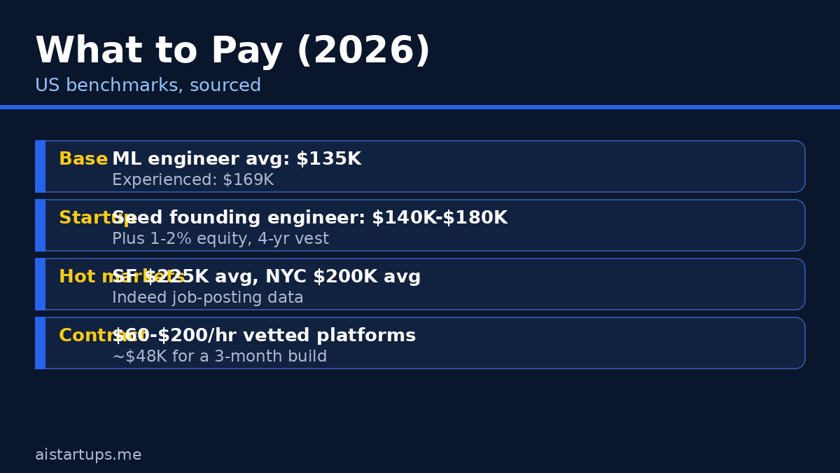 Slide: 2026 AI engineer pay benchmarks