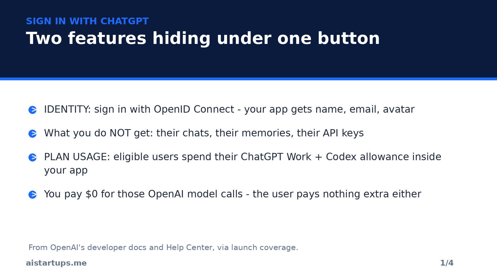 Sign in with ChatGPT: two features under one button
